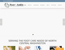 Tablet Screenshot of footandankleofwenatchee.com